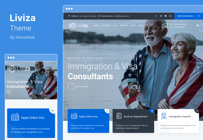 Tema Liviza - Tema WordPress per la consulenza sull'immigrazione