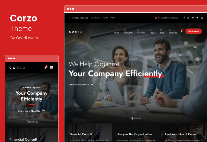 Tema Corzo - Tema WordPress per la consulenza finanziaria