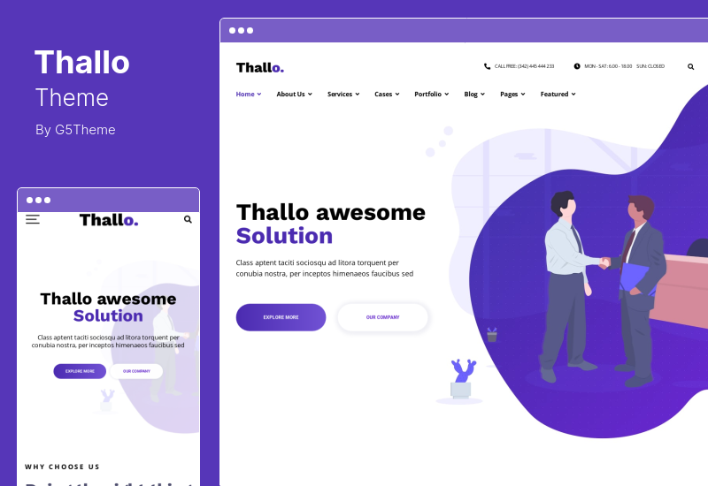 Tema Thallo - Tema WordPress per la consulenza finanziaria