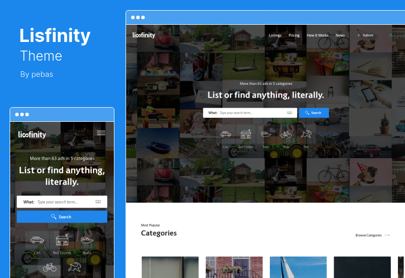 Lisfinity Theme - Тема WordPress для доски объявлений