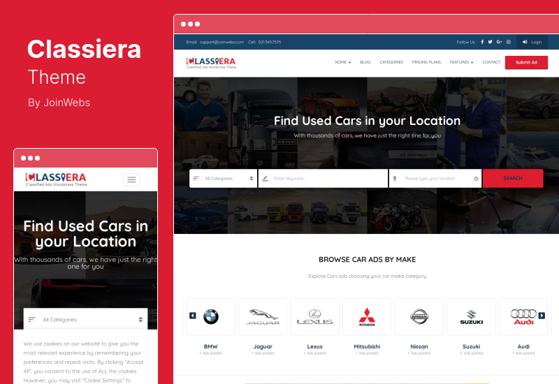Classiera Theme - Тема WordPress для доски объявлений