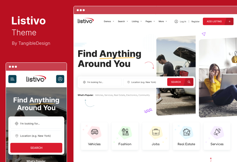 Listivo Theme - Тема WordPress для классифицированных объявлений и списка каталогов