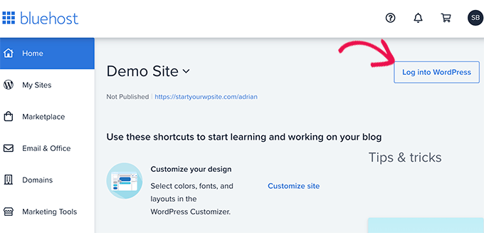Masuk ke WordPress Login to WordPress