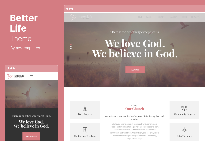 Tema BetterLife - Tema WordPress Gereja & Religius