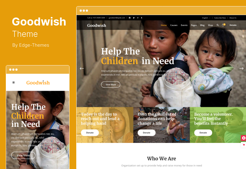 Goodwish Theme - Tema WordPress Amal & Nirlaba