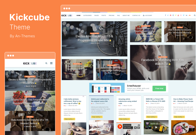 Kickcube Theme - Tema de WordPress para compartir contenido de usuario y membresía
