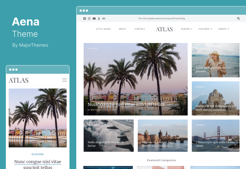 Aena Theme - Tema de WordPress centrado en el contenido