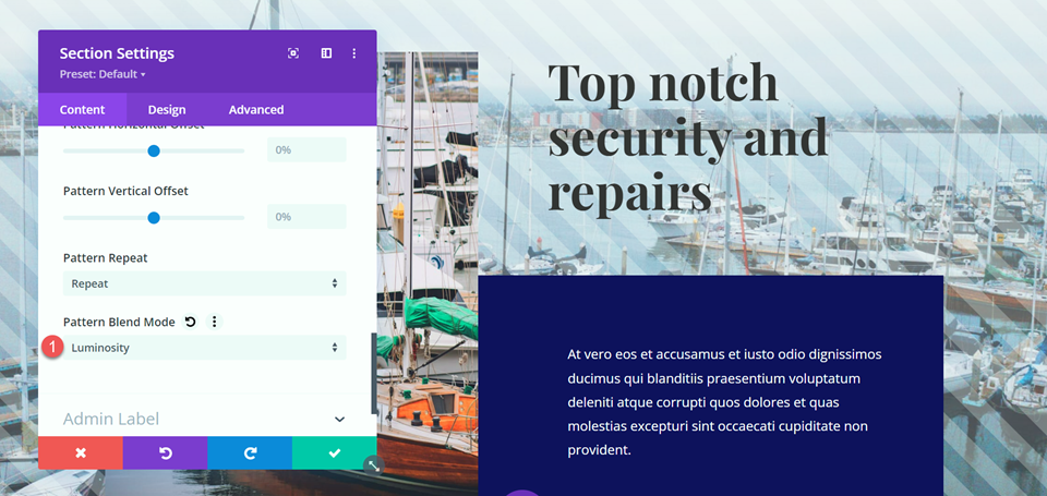 Divi Hintergrundmuster Mischmodus Layout 3 Mischmodus