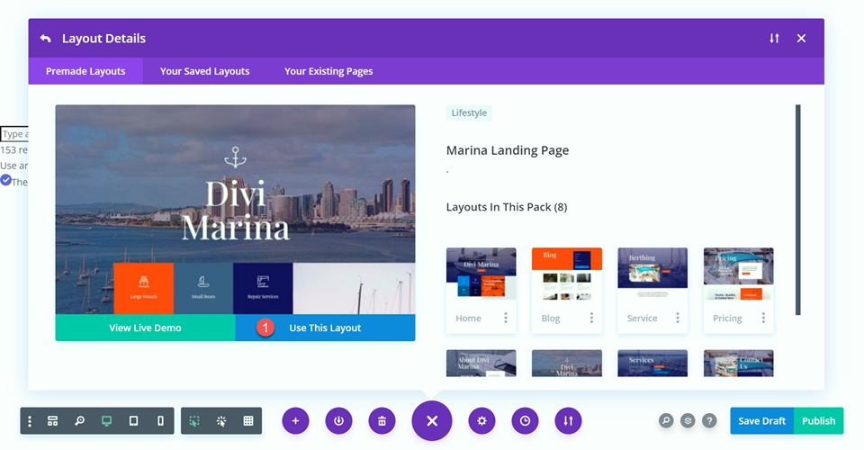 Divi-Hintergrundmuster-Mischmodus Layout verwenden