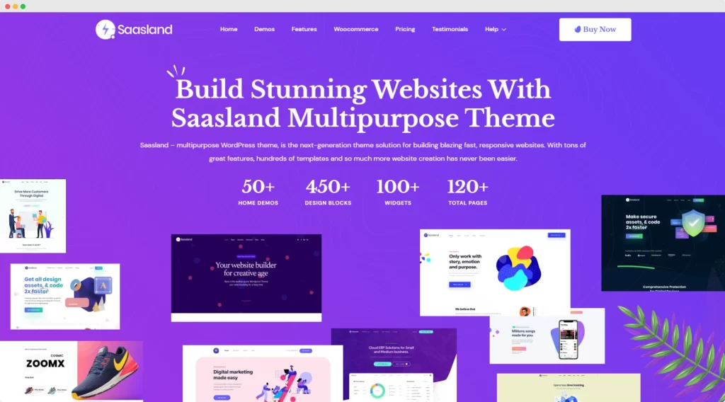 Saasland-Saasスタートアップのための多目的WordPressテーマ