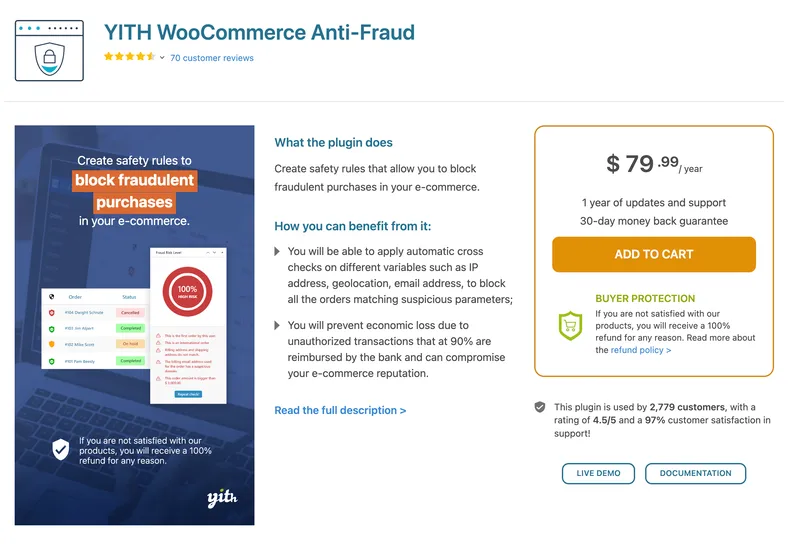 YITH WooCommerce Plugin anti-frode