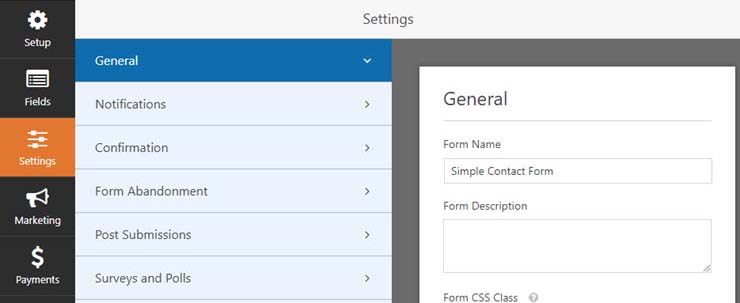 WPForms 設置