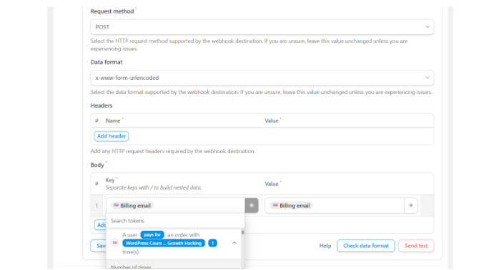 أضف بيانات إضافية لوصفة WooCommerce Add additional data for WooCommerce recipe