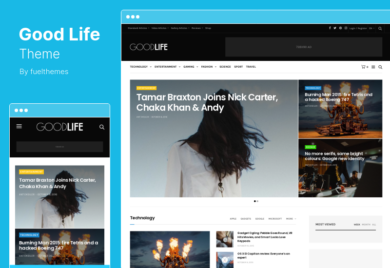 GoodLife 테마 - 잡지 및 신문 WordPress 테마