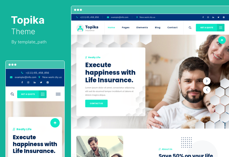 Topika 主题 - 保险公司 WordPress 主题