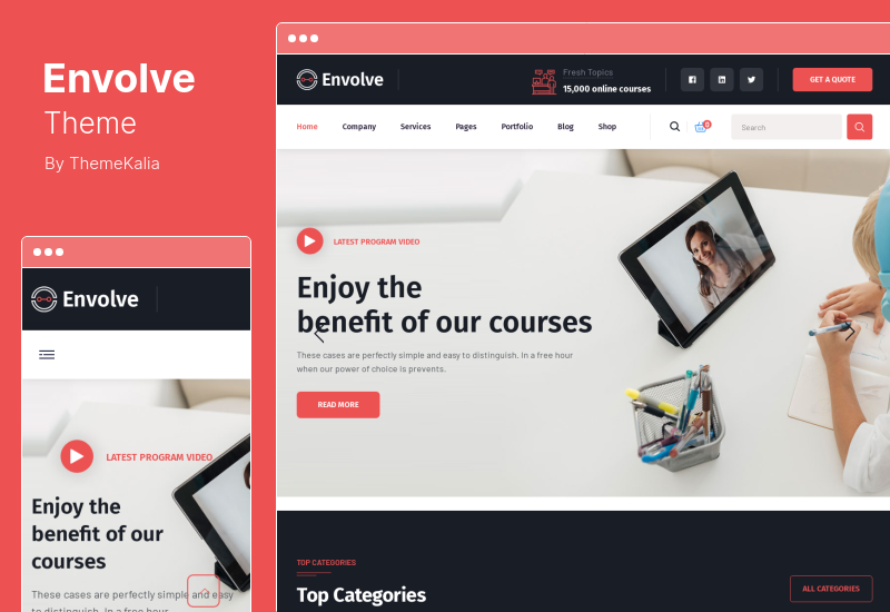 Envolve Theme - موضوع ووردبريس للأعمال الاستشارية
