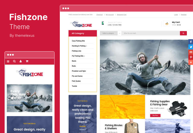 Fishzone 主题 - 钓鱼电子商务商店 WooCommerce 主题