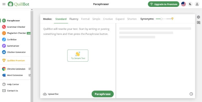Paraphrasierungstool QuillBot AI