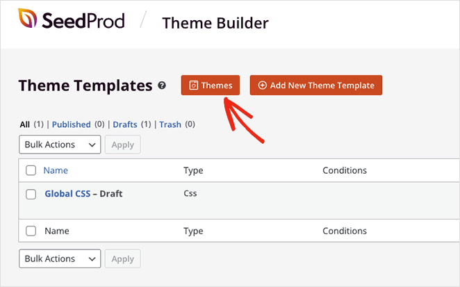 seedprod-themes - SeedProd Seedprod themes button