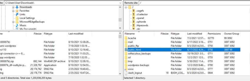 Arahkan ke folder public_html