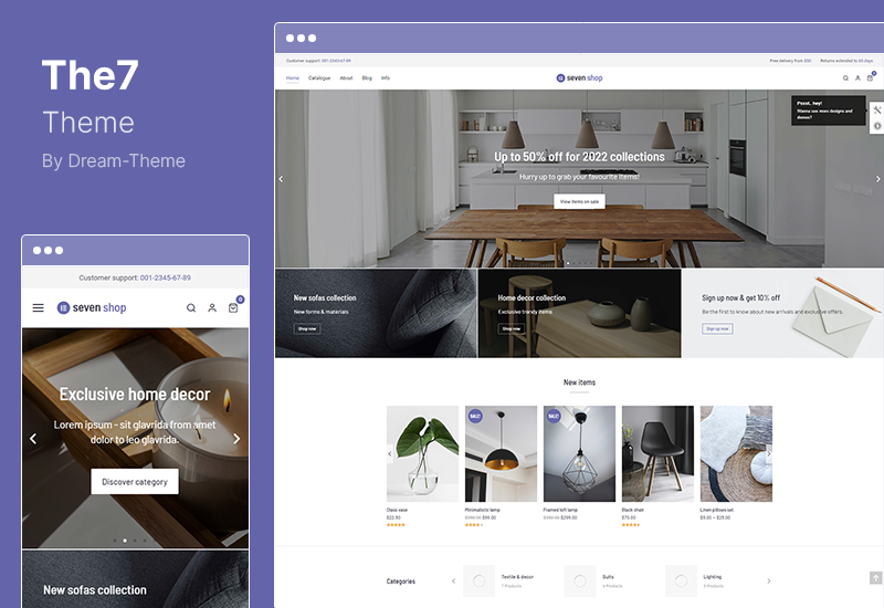 The7 Theme - เครื่องมือสร้างเว็บไซต์อีคอมเมิร์ซสำหรับ WordPress Theme