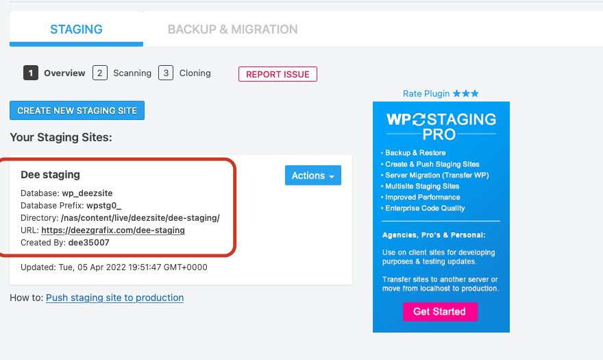Staging-Präfix