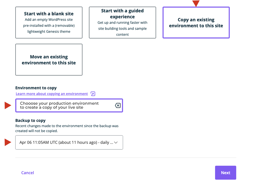 Erstellen einer WordPress-Staging-Site mit WPEngine