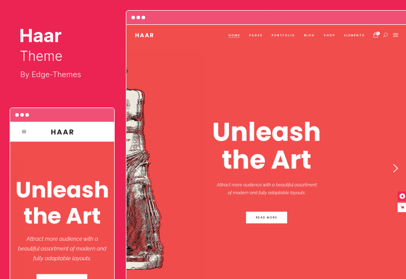 Thème Haar - Thème WordPress Portfolio pour les concepteurs, les artistes et les illustrateurs