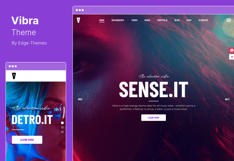 Thème Vibra - Thème WordPress musical pour DJ, artistes et festivals