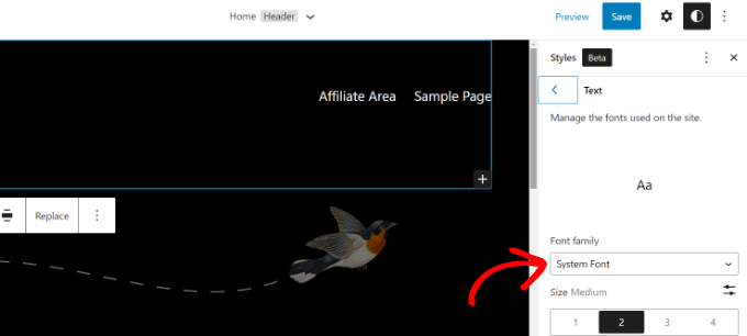 FSE'de yazı tipini değiştir Change font in FSE