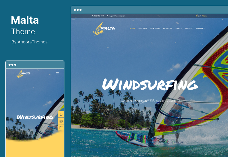 Malta Theme - Windsurfing, Kitesurfing & Wakesurfing Center WordPress 主题