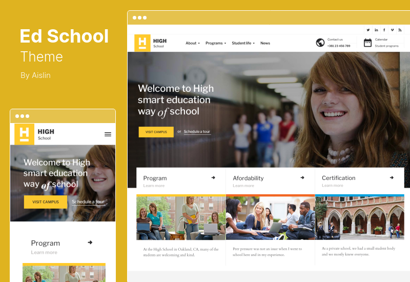 Ed School Theme - Tema WordPress pentru educație