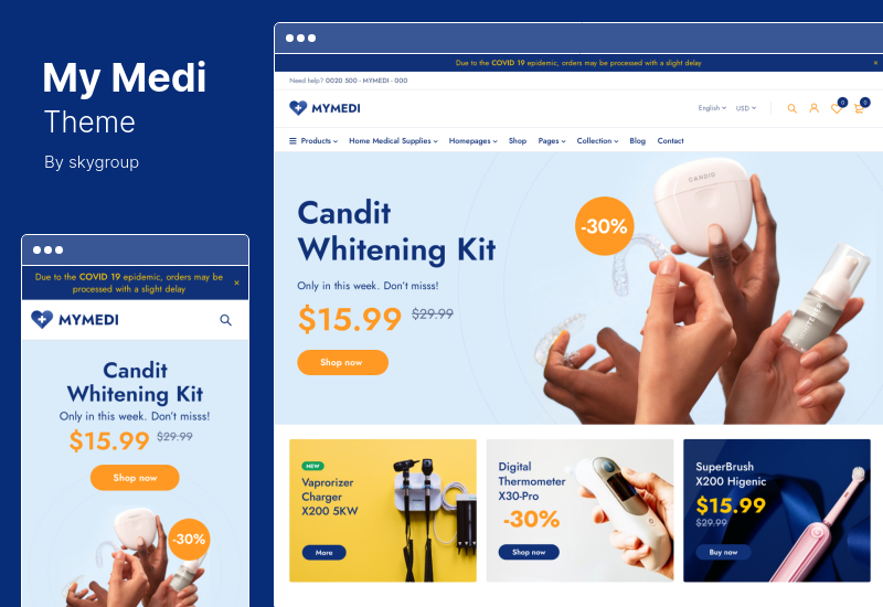 MyMedi Teması - Duyarlı WooCommerce WordPress Teması