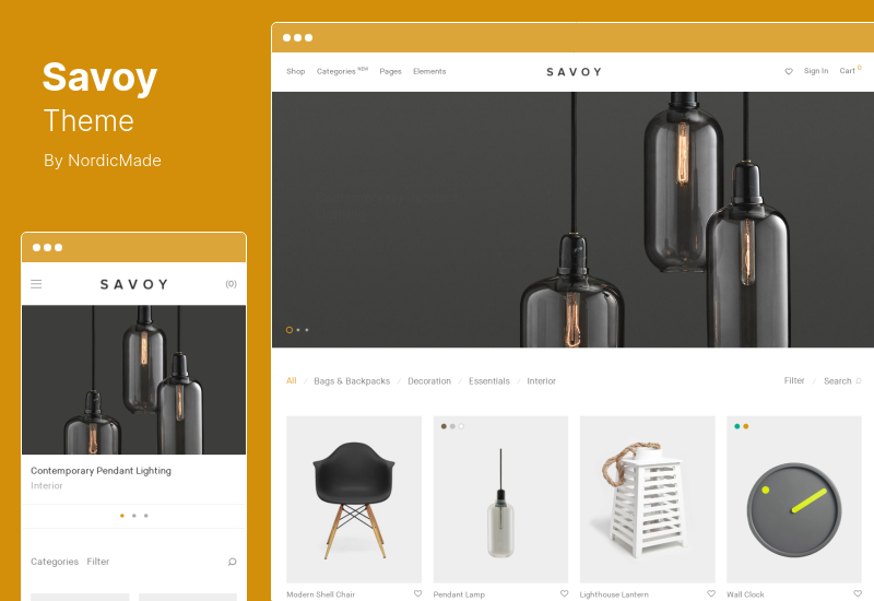 Savoy Teması - Minimalist AJAX WooCommerce Teması