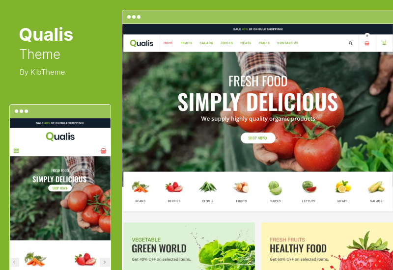 Qualis Teması - Organik Gıdaya Duyarlı e-Ticaret WordPress Teması