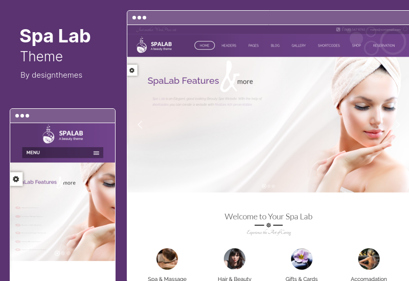 스파 랩 테마 - 미용실 WordPress 테마