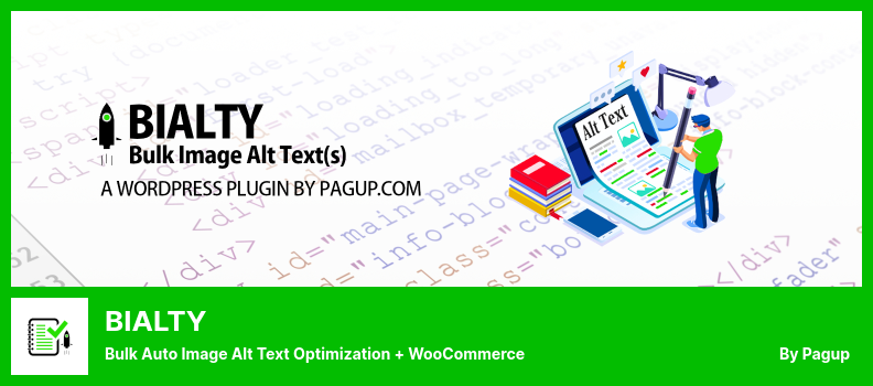 Complemento BIALTY - Optimización de texto alternativo de imagen automática a granel + WooCommerce