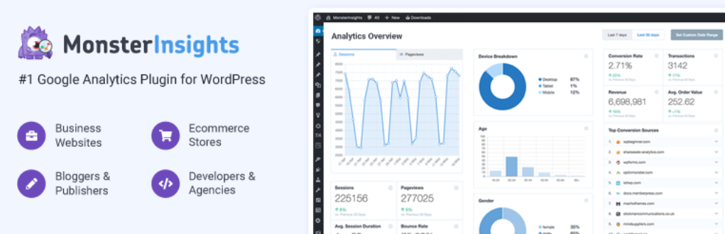 MonsterInsights ist eines der besten Besucherzähler-Plugins für WordPress.