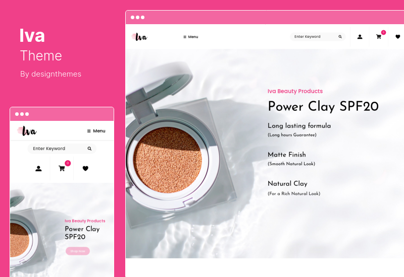 Tema Iva - Magazin de cosmetice pentru frumusețe Tema WooCommerce