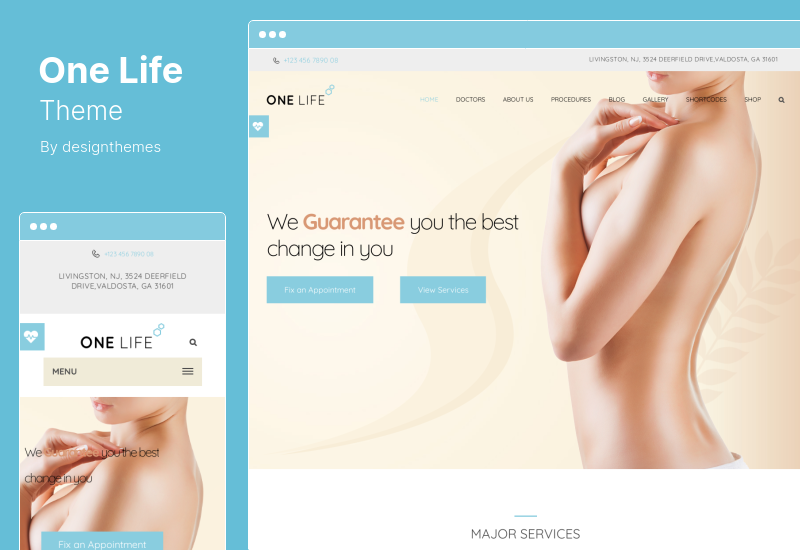 Tema OneLife - Tema WordPress medicală și de sănătate