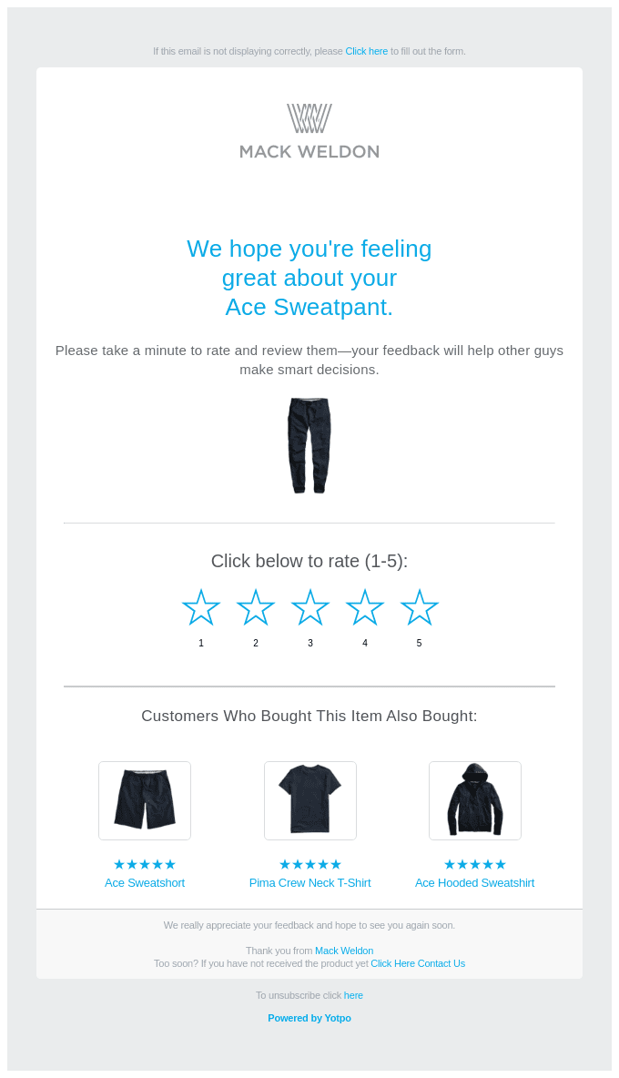 Valutazioni a stelle nelle e-mail