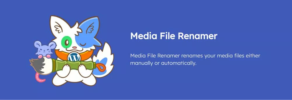 Pluginul Media File Renamer.