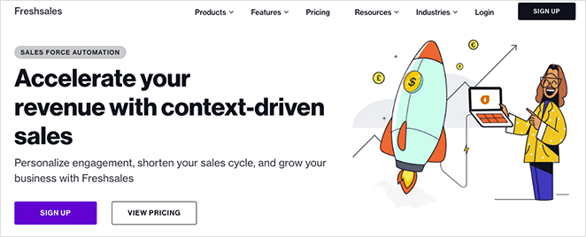 freshsales-crm - SeedProd Freshsales CRM software for small businesses