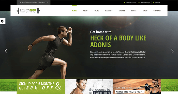 9 migliori temi WordPress per attrezzature per fitness e sport 2022 7 fitness zone 13