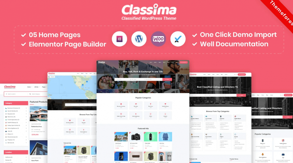 Classima - WordPress-Theme für Kleinanzeigen und Verzeichnisse