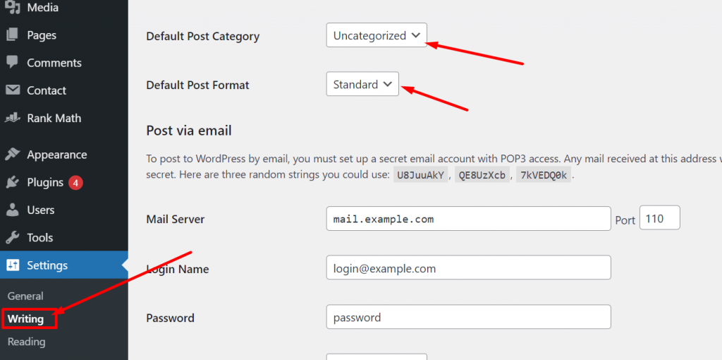 Cum să pornești un blog WordPress gratuit în 8 pași simpli? 10 Writing Settings in WordPress