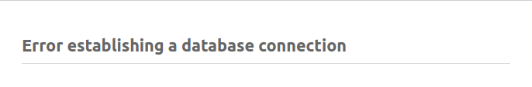 Errore nello stabilire una connessione col database