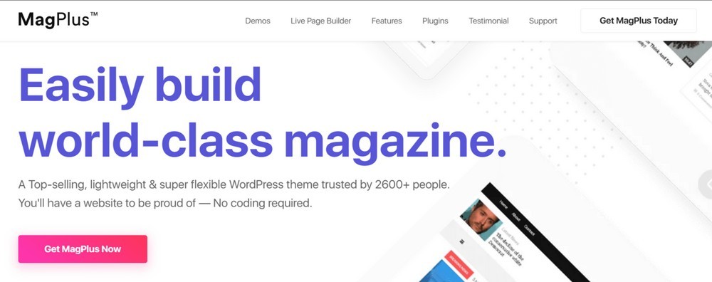 Revista MagPlus WordPress demonstrație