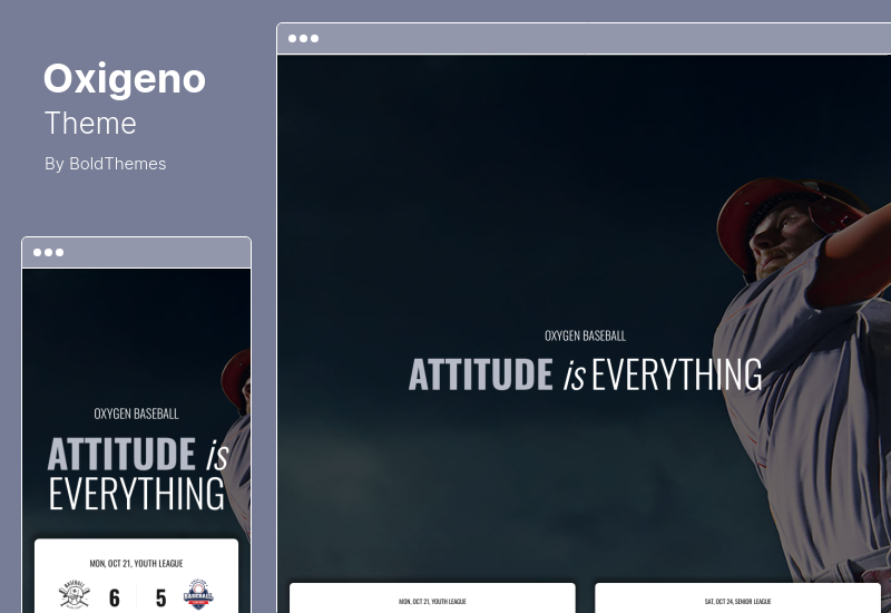 Tema Oxigeno - Tema WordPress pentru cluburi sportive și echipe