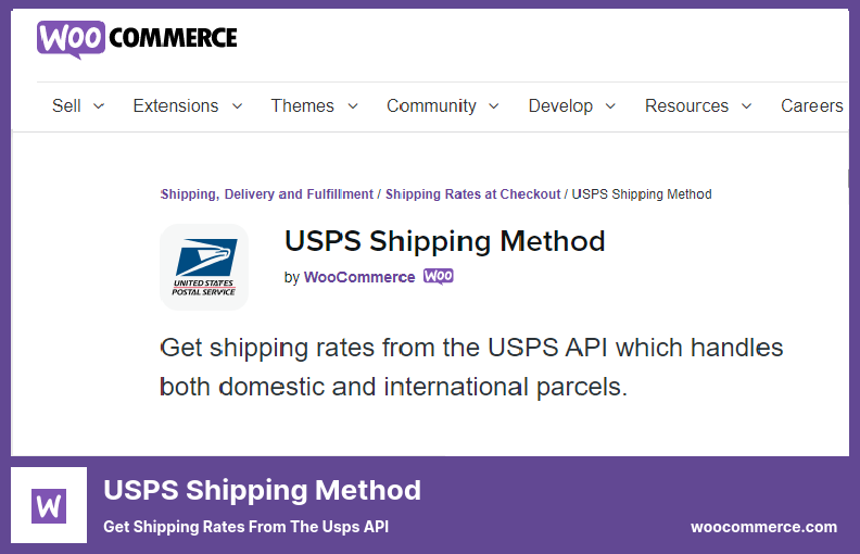 ปลั๊กอินวิธีการจัดส่งของ USPS - รับอัตราค่าจัดส่งจาก Usps API